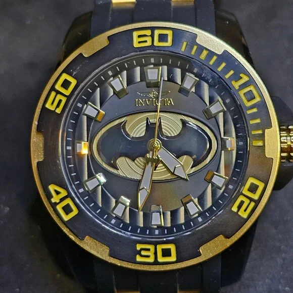 Invicta DC Comics Batman Men's Watch - 50mm, Gold, Black - LE /4000 mint 50mm
